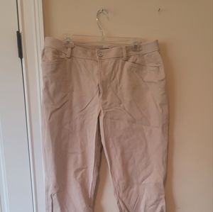 Ralph Lauren Khaki Tan Beige Capris Pants Slacks Size 14